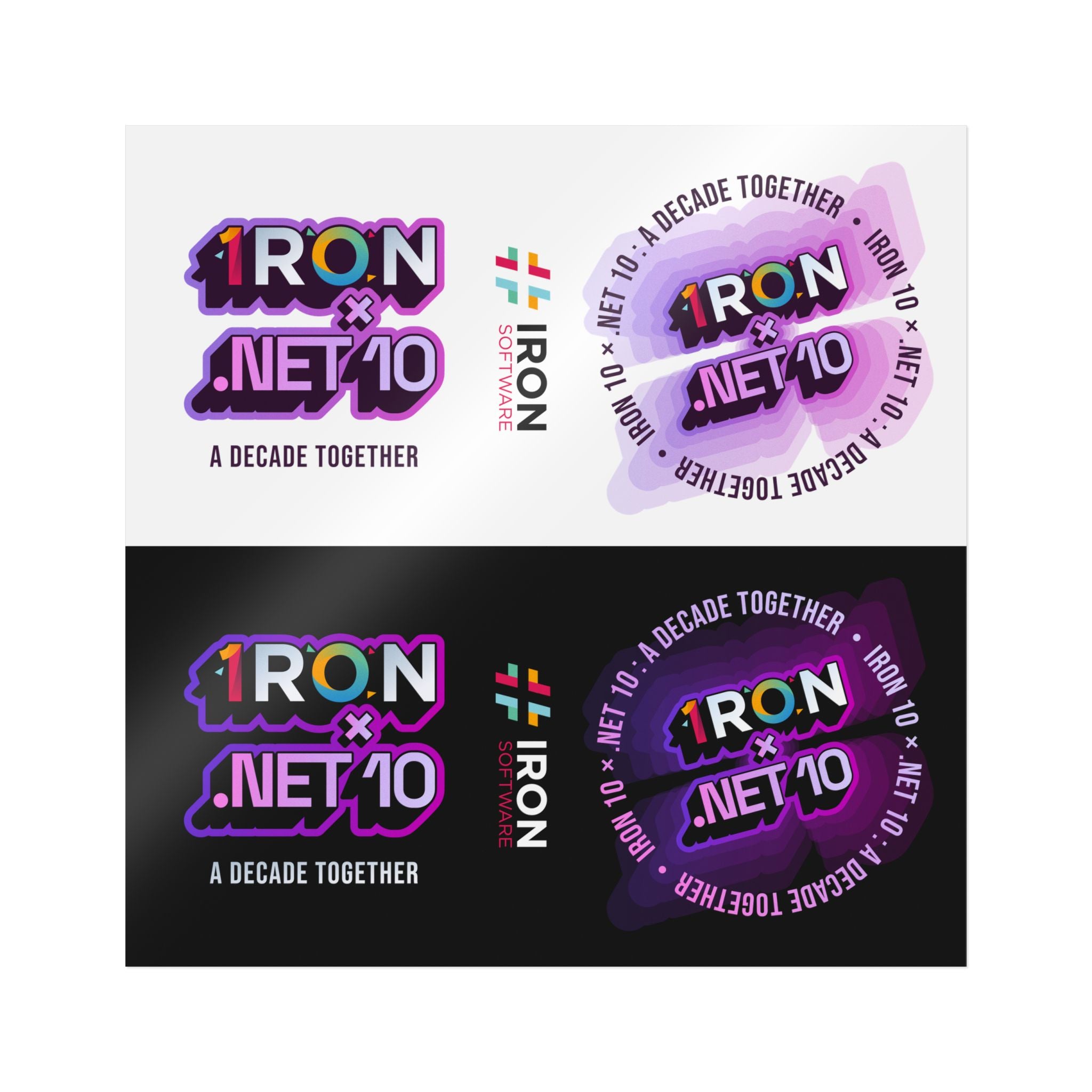 .NET 10 x Iron10 Die-Cut Stickers