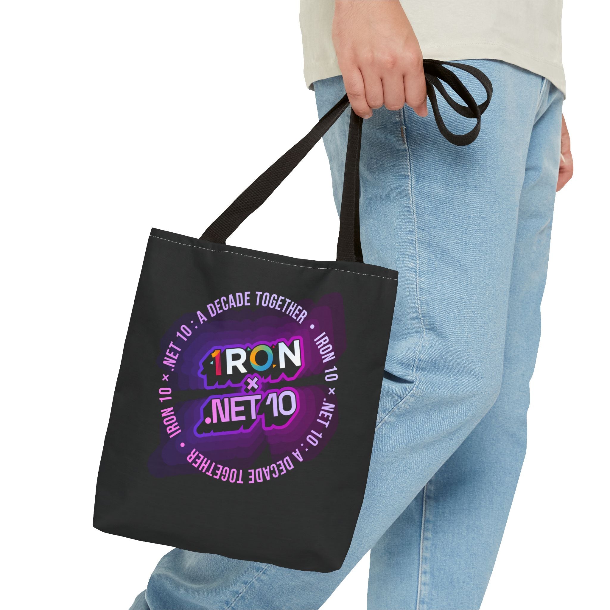 .NET 10 x Iron 10 Tote Bag Black