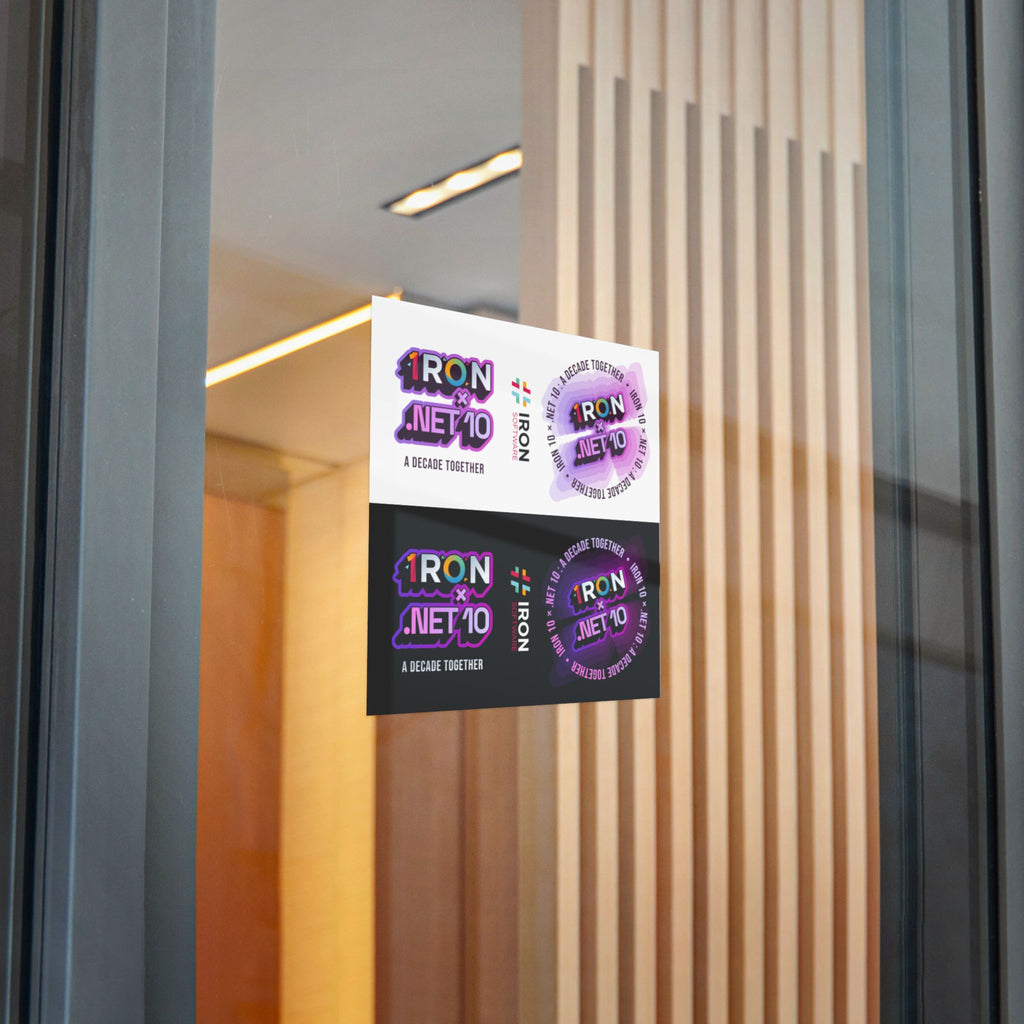.NET 10 x Iron10 Die-Cut Stickers