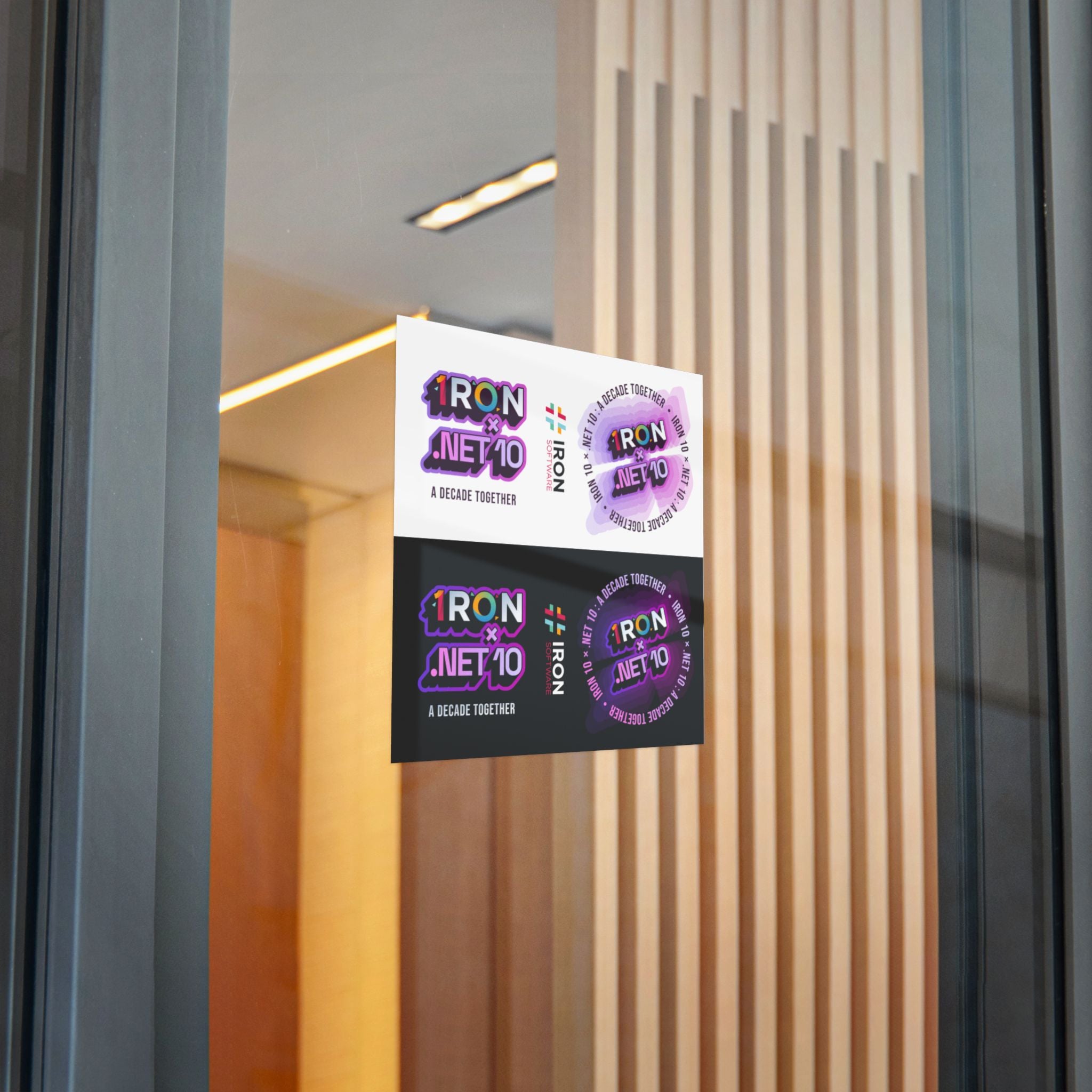 .NET 10 x Iron10 Die-Cut Stickers