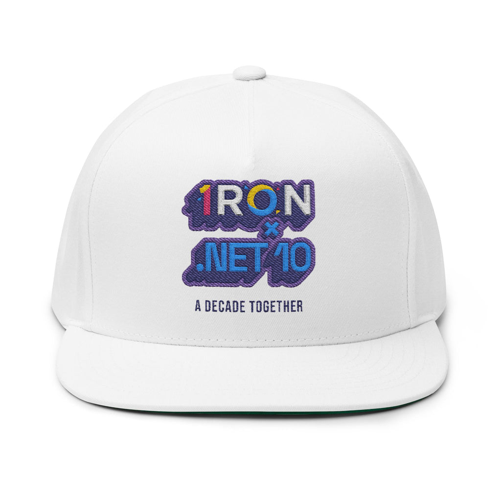 .NET 10 x Iron 10 Flat Bill Cap (Embroidery)