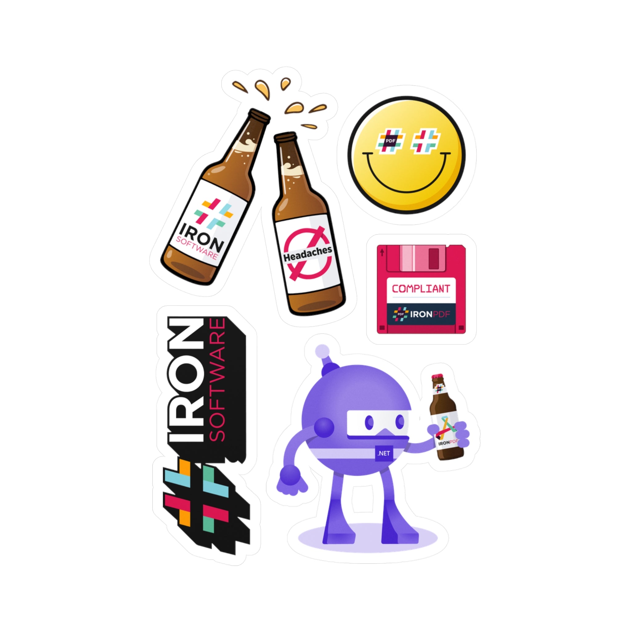 Iron Software Sticker Pack – Dev Edition