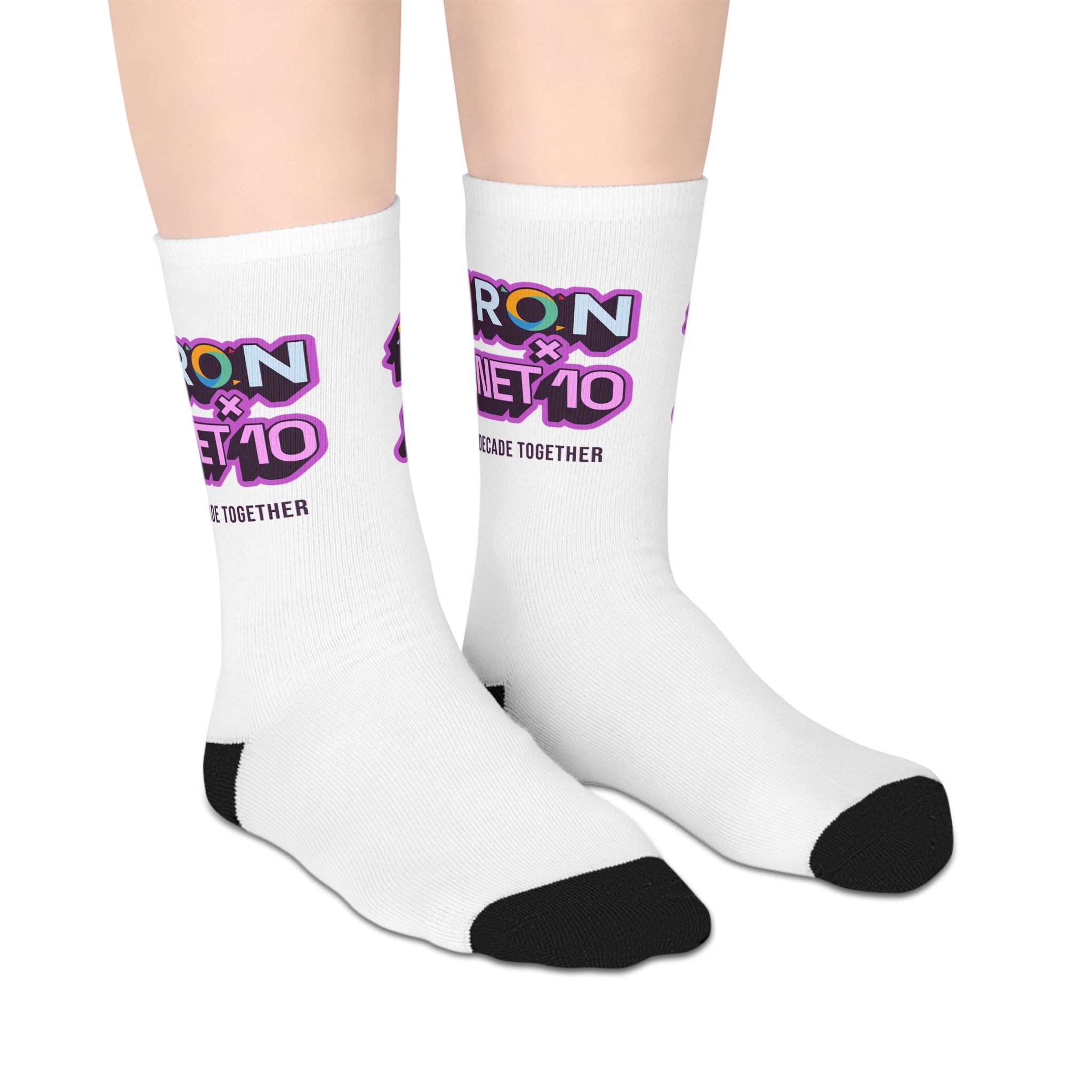 .NET 10 x Iron10 Socks (White)