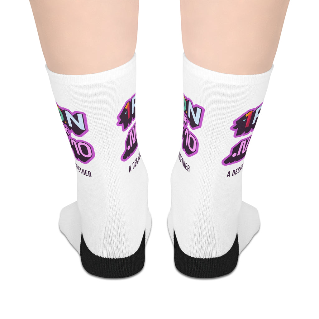 .NET 10 x Iron10 Socks (White)
