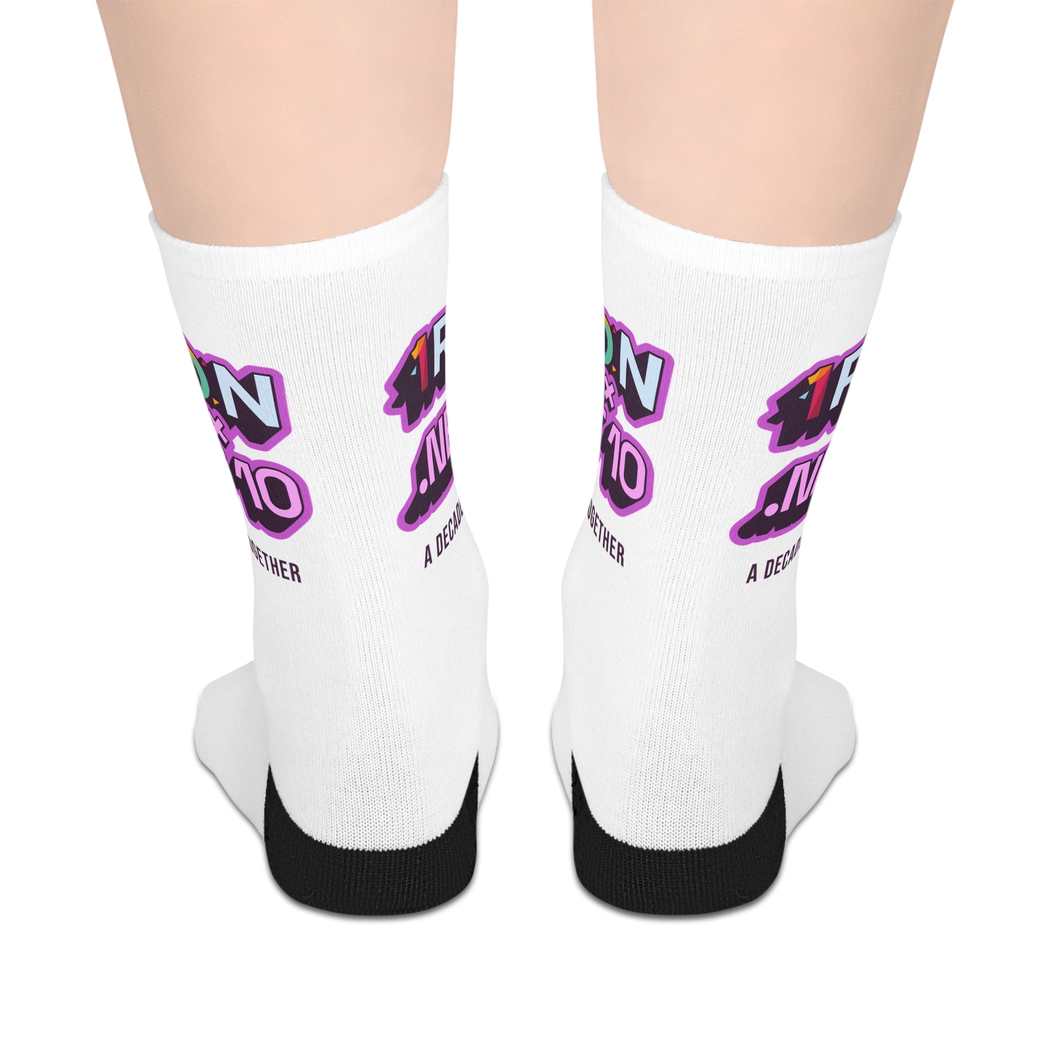 .NET 10 x Iron10 Socks (White)