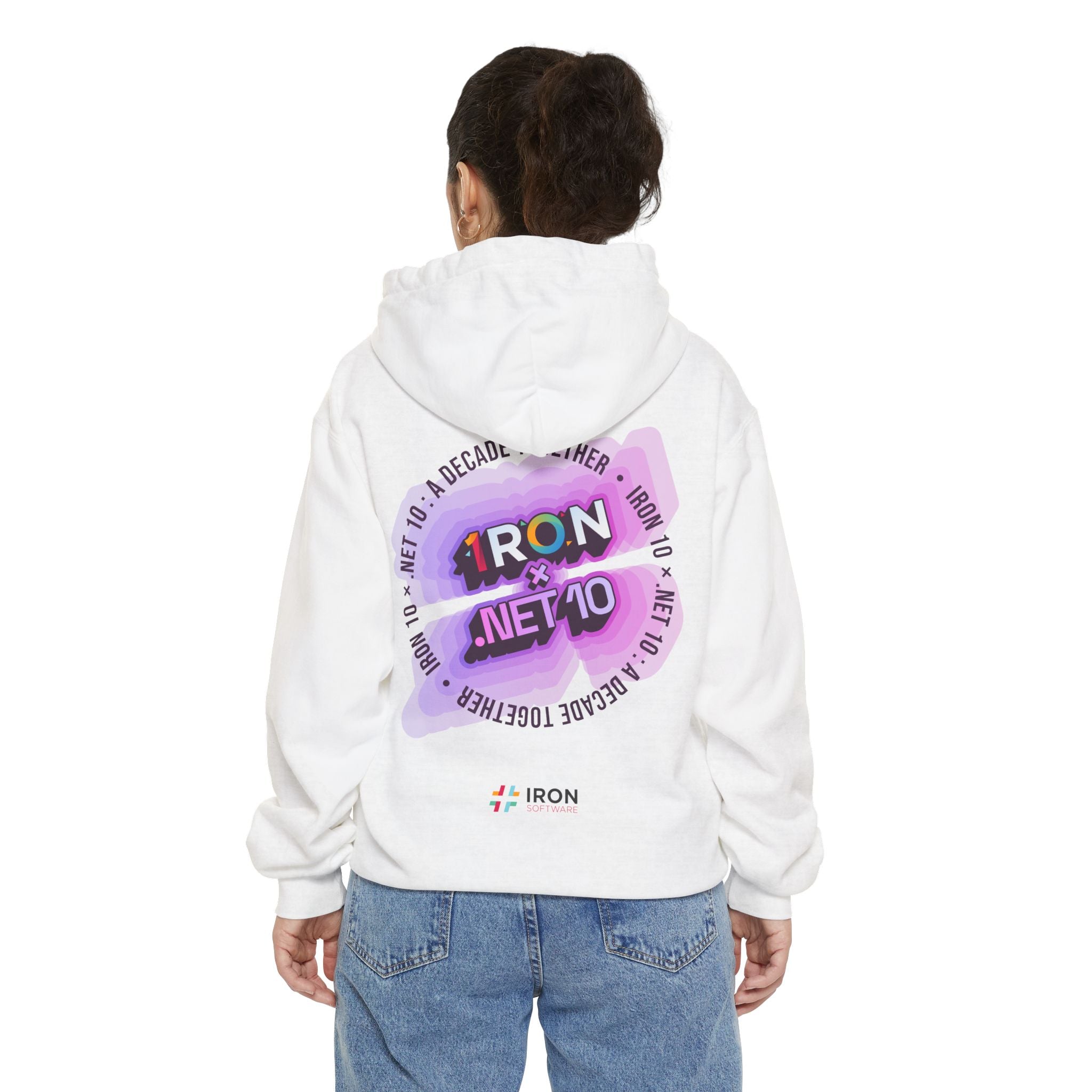.NET 10 x Iron 10 Garment-Dyed Hoodie